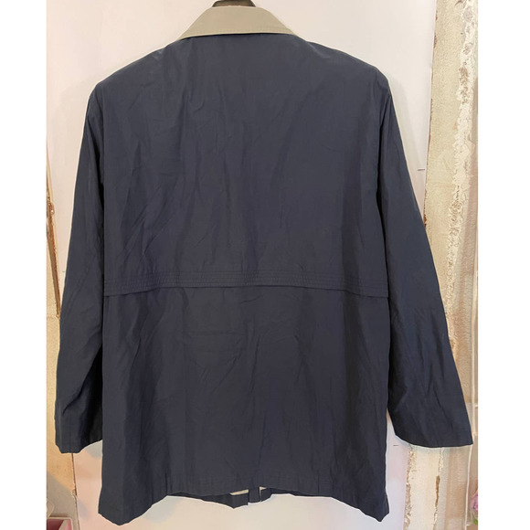 VTG NEWPORT HARBOR Unisex Large Blue Zip Snap Button Lined Windbreaker J… - Picture 2 of 14